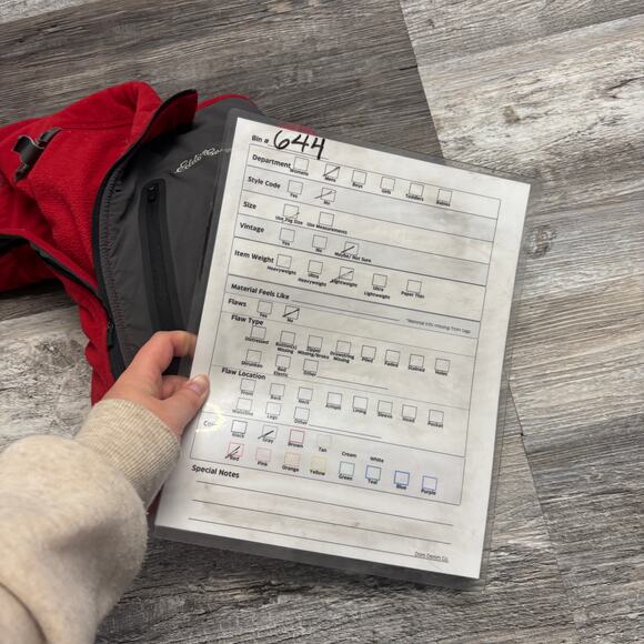 Eddie Bauer First Ascent Red Gray Men XL 1/4 Zip Pullover Fleece Jacket Gorpcore - Picture 8 of 9